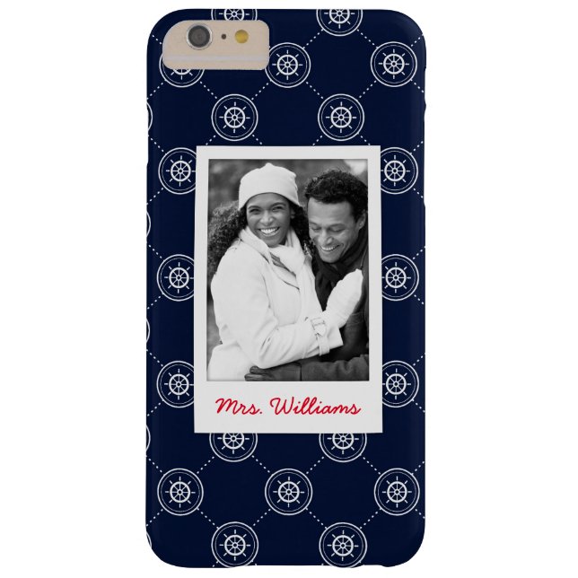 Coques Case-Mate iPhone Wheel Pattern de capitaines | votre photo et nom (Dos)