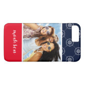 Coques Case-Mate iPhone Wheel Pattern de capitaines | votre photo et nom (Dos (Horizontal))