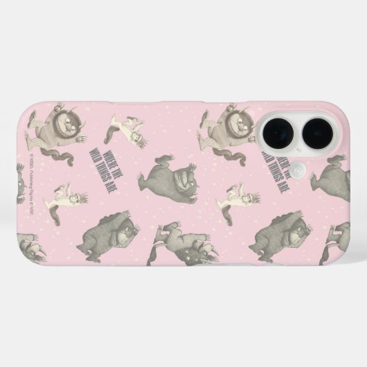 Coques Case-Mate iPhone Where the Wild Things Are Pink Star Pattern (Verso (horizontal))