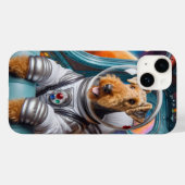 Coques Case-Mate iPhone Whimsical Airedale Terrier Travailler comme astron (Verso (horizontal))