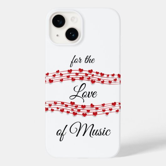 Coques Case-Mate iPhone Whimsical coeurs musique "Pour l'amour de la musiq (Verso)
