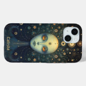 Coques Case-Mate iPhone Whimsical Cosmic Alien Art personnalisé (Verso (horizontal))