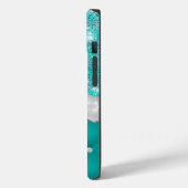 Coques Case-Mate iPhone Whimsical Faux Turquoise Parties scintillant Turqu (Verso / Gauche)