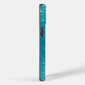 Coques Case-Mate iPhone Whimsical Faux Turquoise Parties scintillant Turqu (Verso / Droite)