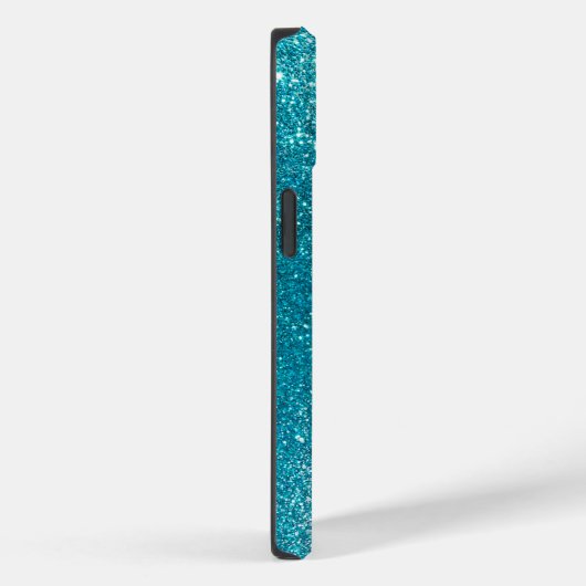 Coques Case-Mate iPhone Whimsical Faux Turquoise Parties scintillant Turqu (Verso / Droite)