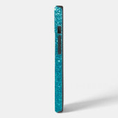 Coques Case-Mate iPhone Whimsical Faux Turquoise Parties scintillant Turqu (Verso / Gauche)