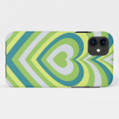 Coques Case-Mate iPhone Whimsical Green Heart Jouer Saint Valentin cadeau (Dos (Horizontal))