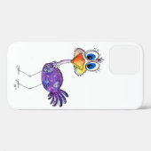 Coques Case-Mate iPhone Whimsical Happy Violet Ostrich (Verso (horizontal))