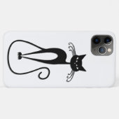 Coques Case-Mate iPhone Whimsical Skinny Chat noir (Dos (Horizontal))