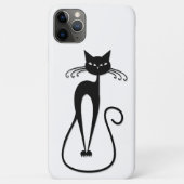 Coques Case-Mate iPhone Whimsical Skinny Chat noir (Dos)