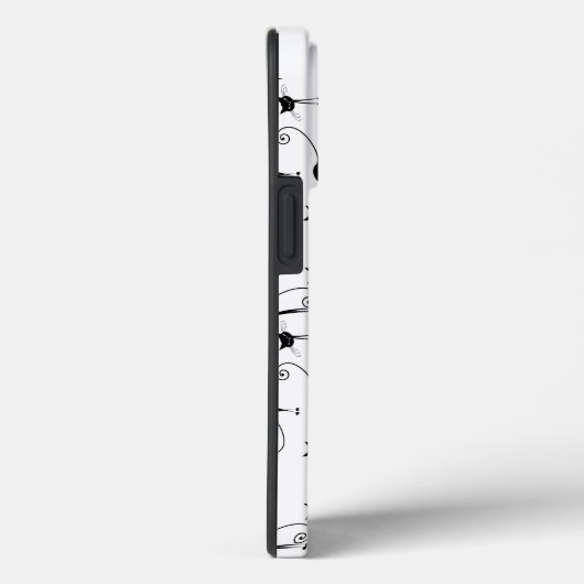 Coques Case-Mate iPhone Whimsical Skinny Motif de chat noir (Verso / Droite)