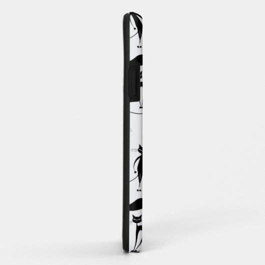 Coques Case-Mate iPhone Whimsical Skinny Motif de chat noir (Dos/Droite)