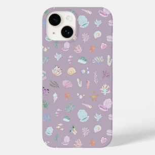 Coque Pour iPhone 14 Whimsical Under the Sea Beachy Pastel Seashells