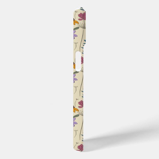 Coques Case-Mate iPhone Whimsical Wildflower Seamless Pattern (Verso / Droite)