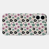 Coques Case-Mate iPhone Whimsy à fleurs vertes et violettes (Verso (horizontal))