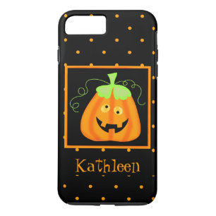 Case-Mate iPhone Case Whimsy Halloween Citrouille Nom noir Personnalisé