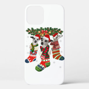 Case-Mate iPhone Case Whippet drôle dans Sock Xmas Reindeer Père Noël Ch
