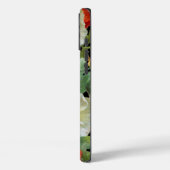 Coques Case-Mate iPhone White and Orange Poppies on Black Initial Floral (Verso / Gauche)