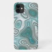 Coques Case-Mate iPhone White Aqua Turquoise Green Swirl Art Motif (Dos)