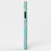Coques Case-Mate iPhone White Bows Turquoise Robin's Egg Blue (Dos/Droite)