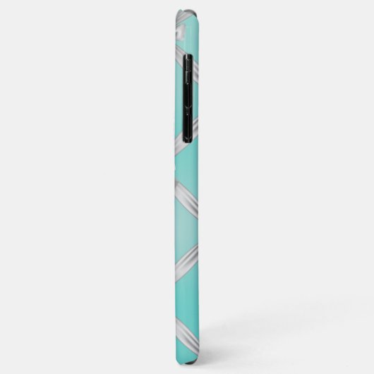 Coques Case-Mate iPhone White Bows Turquoise Robin's Egg Blue (Dos/Gauche)