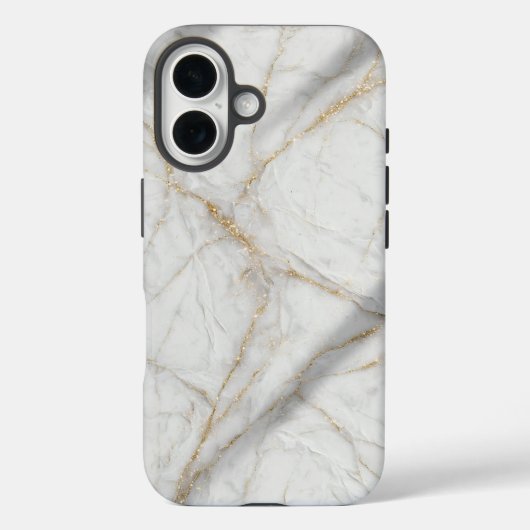 Coques Case-Mate iPhone White Gold Marble Luxury Elegant Case (Verso)