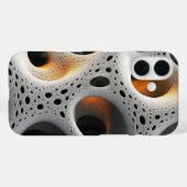 Coques Case-Mate iPhone White Lattice with Amber Glow Abstract Case (Verso (horizontal))