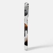 Coques Case-Mate iPhone White Lattice with Amber Glow Abstract Case (Verso / Droite)