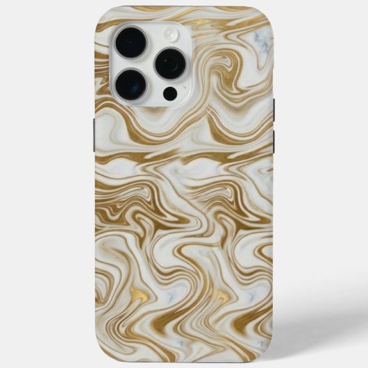 Coques Case-Mate iPhone White Marble & Liquid Gold Luxury Phone Case (Verso)
