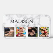 Coques Case-Mate iPhone White Marble Stone Pattern (Verso (horizontal))