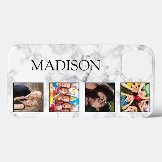 Coques Case-Mate iPhone White Marble Stone Pattern (Verso (horizontal))