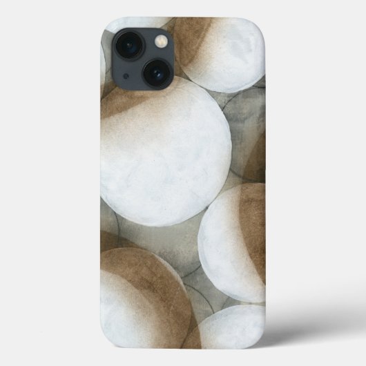 Coques Case-Mate iPhone White Orbs et Brown Circles (Verso)