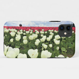 Case-Mate iPhone Case White & Pink Tulip Field, Oregon