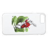 Coques Case-Mate iPhone White Rabbit looking at watch. Illustration (Dos (Horizontal))