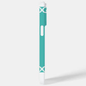 Coques Case-Mate iPhone White Swirls Bride Groom Turquoise Mariage élégant (Verso / Droite)