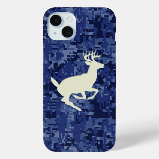 Coques Case-Mate iPhone White Tail Buck sur l'Arrière - plan de Camo numér (Verso)