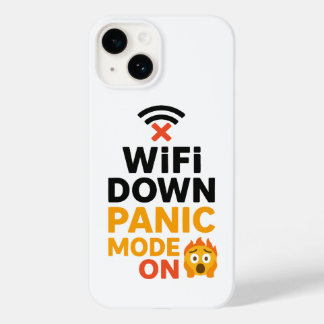Coque Pour iPhone 14 Wi-Fi Down, Mode Panique Sur La Technologie Drôle