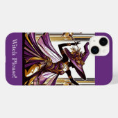 Coques Case-Mate iPhone Wicked Witch Éffrayant violet or teinte Art Déco F (Verso (horizontal))