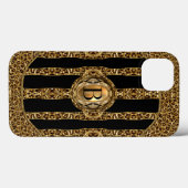 Coques Case-Mate iPhone Wild Cheetah Monogram (Verso (horizontal))