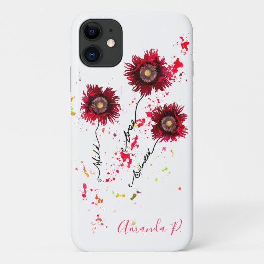 Coques Case-Mate iPhone Wild Free Spirited paint splatter poppies (Dos)