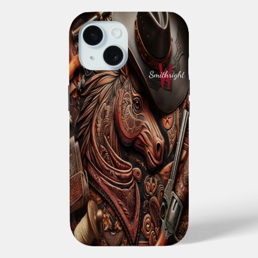 Coques Case-Mate iPhone Wild West Still Life : Cowboy Casquette, Gun et pl (Verso)