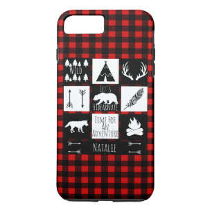 Coque iPhone 7 Plus Wilderness rustique & Animaux Luminjack Plaid