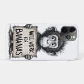 Coques Case-Mate iPhone Will Work for Bananas - Humorous Monkey Sketch (Dos (Horizontal))