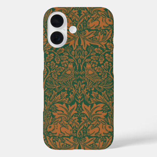 Coques Case-Mate iPhone William Morris 1881 Oiseaux, Motif floral lapin (Verso)