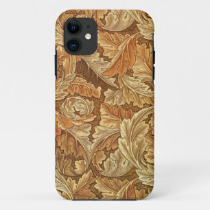 Coque iPhone 11 William Morris Acanthus Brun Feuilles d'Automne
