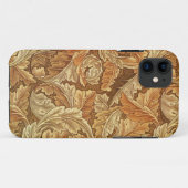Coques Case-Mate iPhone William Morris Acanthus Brun Feuilles d'Automne (Dos (Horizontal))