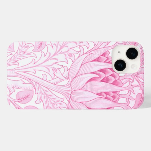 Coques Case-Mate iPhone William Morris Artichoke rose pâle (Verso (horizontal))