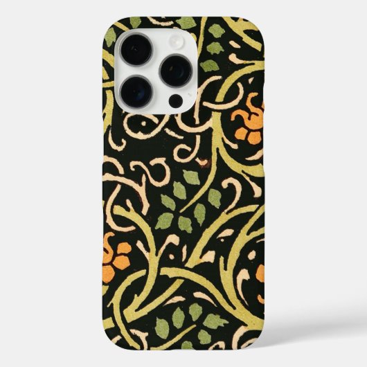 Coques Case-Mate iPhone William Morris Black Floral Art (Verso)