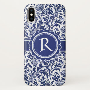 Case-Mate iPhone Case William Morris bleu et blanc élégant floral