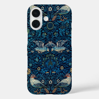 Coques iPhone 16 William Morris Blue Birds Tapestry Classic